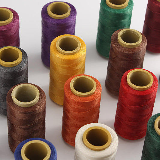 1.0mm Braided Flat Waxed Polyester Hand Sewing Thread for Leather 220m