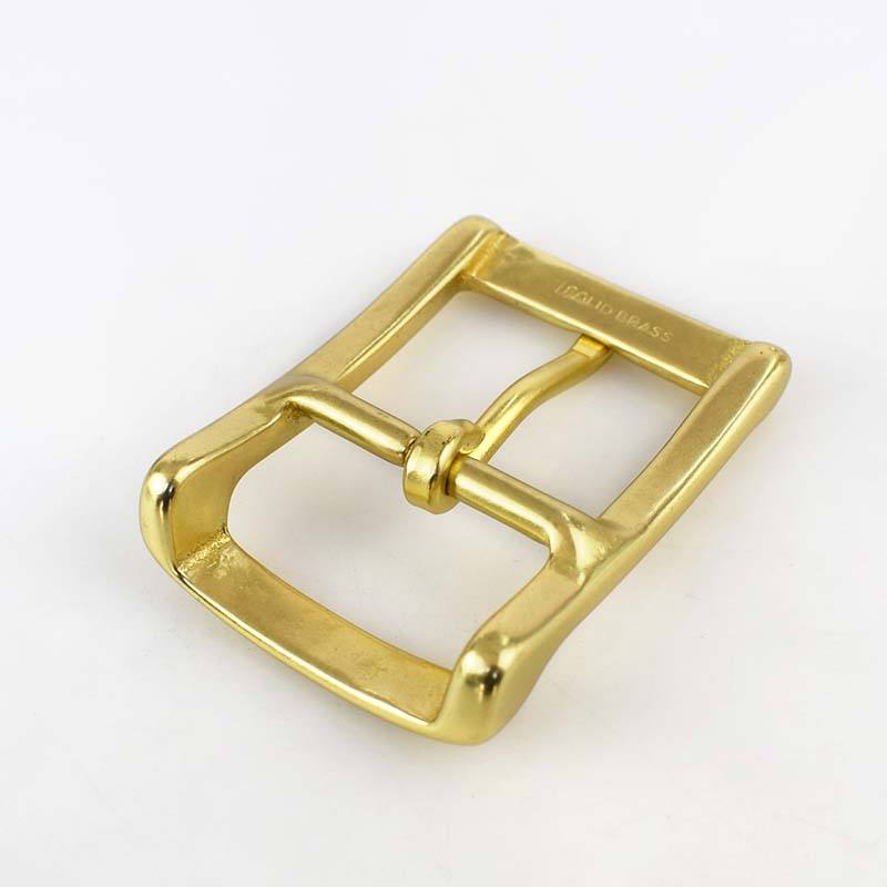 40mm Solid Brass Rectangle Center Bar Belt Buckle