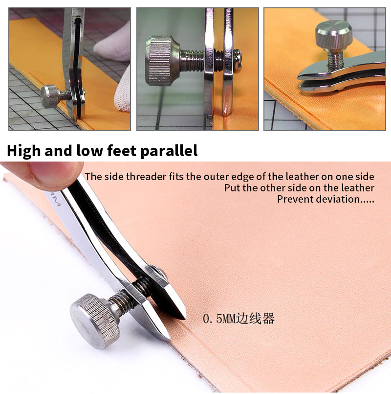 Adjustable Leather Edge Creaser, Stitching Groover