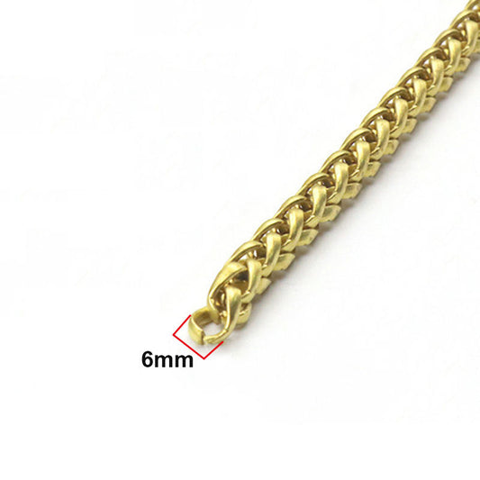 Solid Brass Wheat Link Chain for Bags and Leather Goods