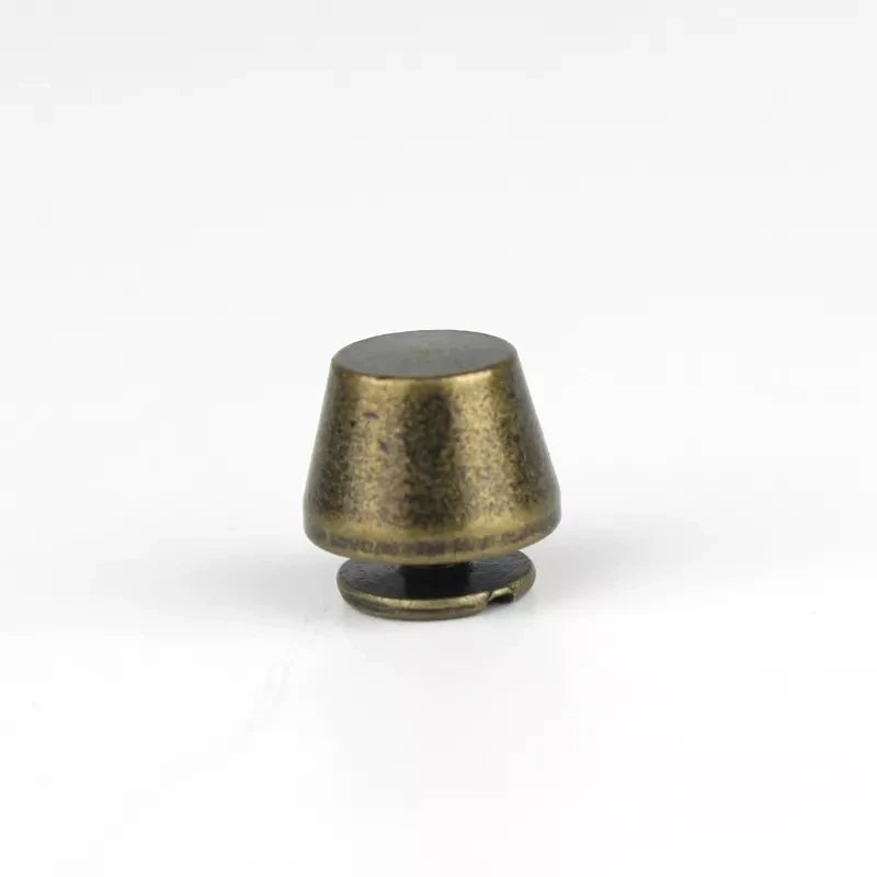 Bucket Shape Alloy Bag Feet 10 x 7mm, Solid Screw Back Rivet