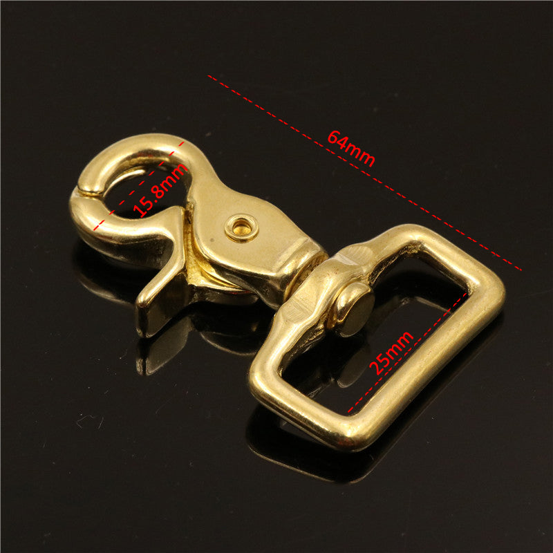 Brass Trigger Snap Hook, Square Eye Snap