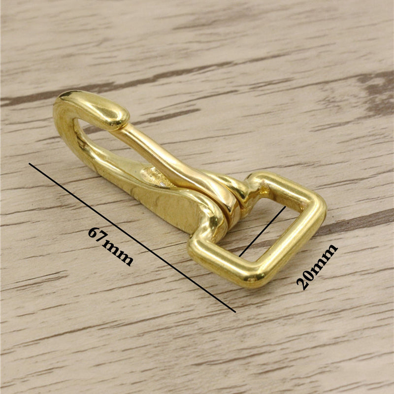 Halter Snap Solid Brass Fixed Square Eye