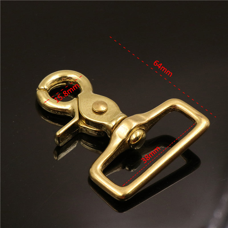 Brass Trigger Snap Hook, Square Eye Snap