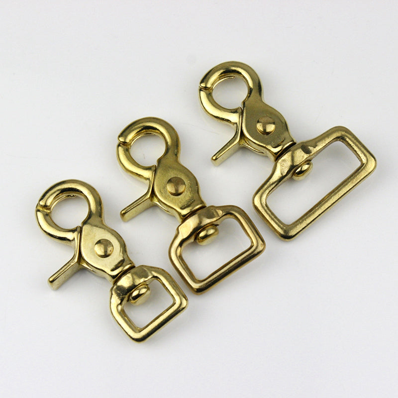 Brass Trigger Snap Hook, Square Eye Snap