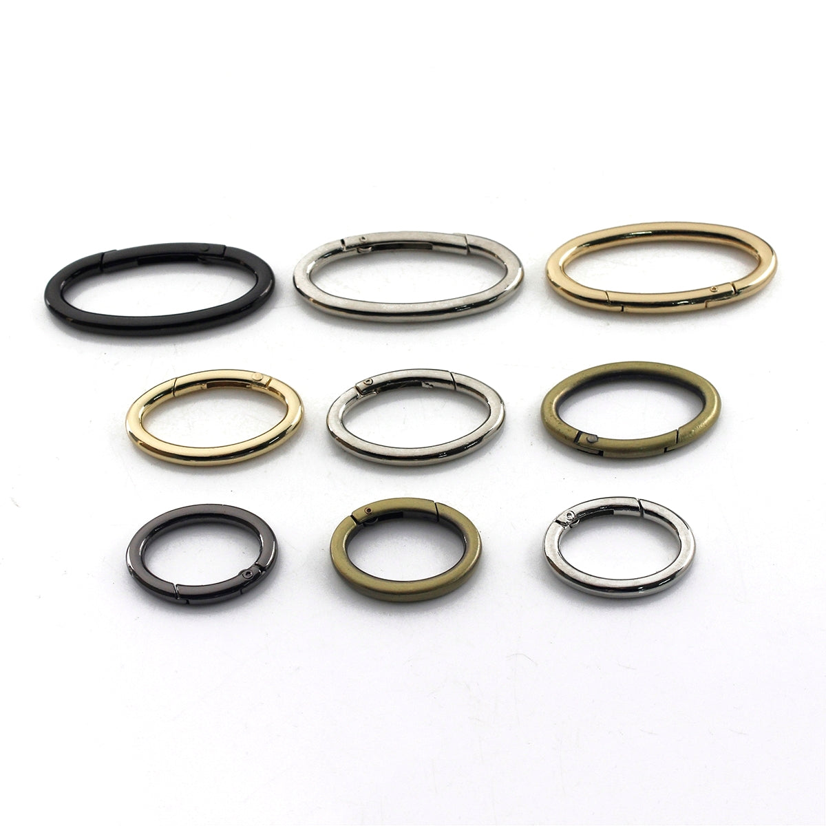 Alloy Spring Gate Clasp Oval O ring, Opening Ring