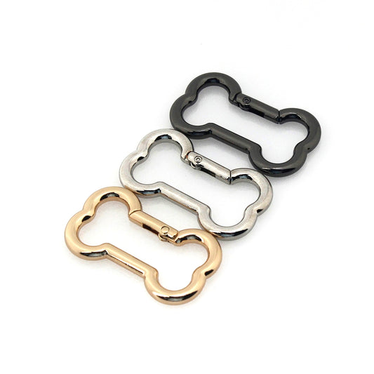 Bone Shape Alloy Spring Gate Clasp O ring, Opening Ring