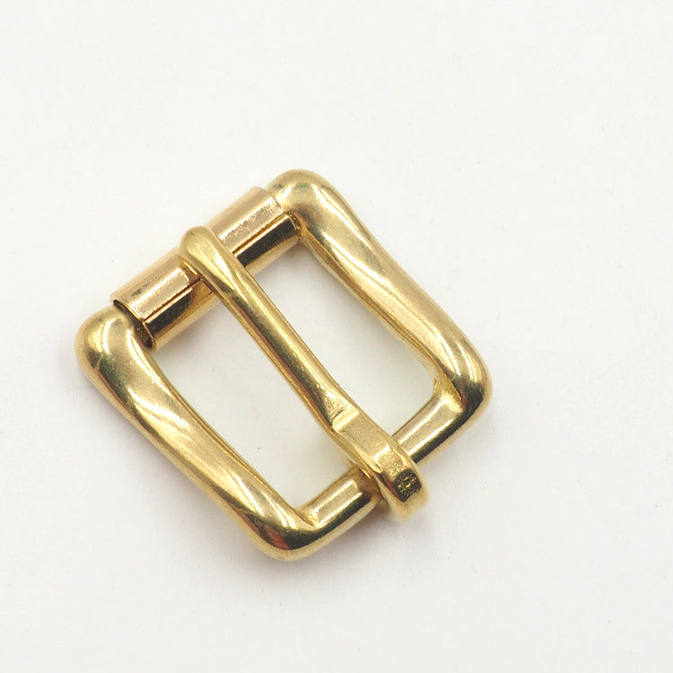 Solid Brass Single Pin Roller Heel Bar Buckle, 13mm - 38mm