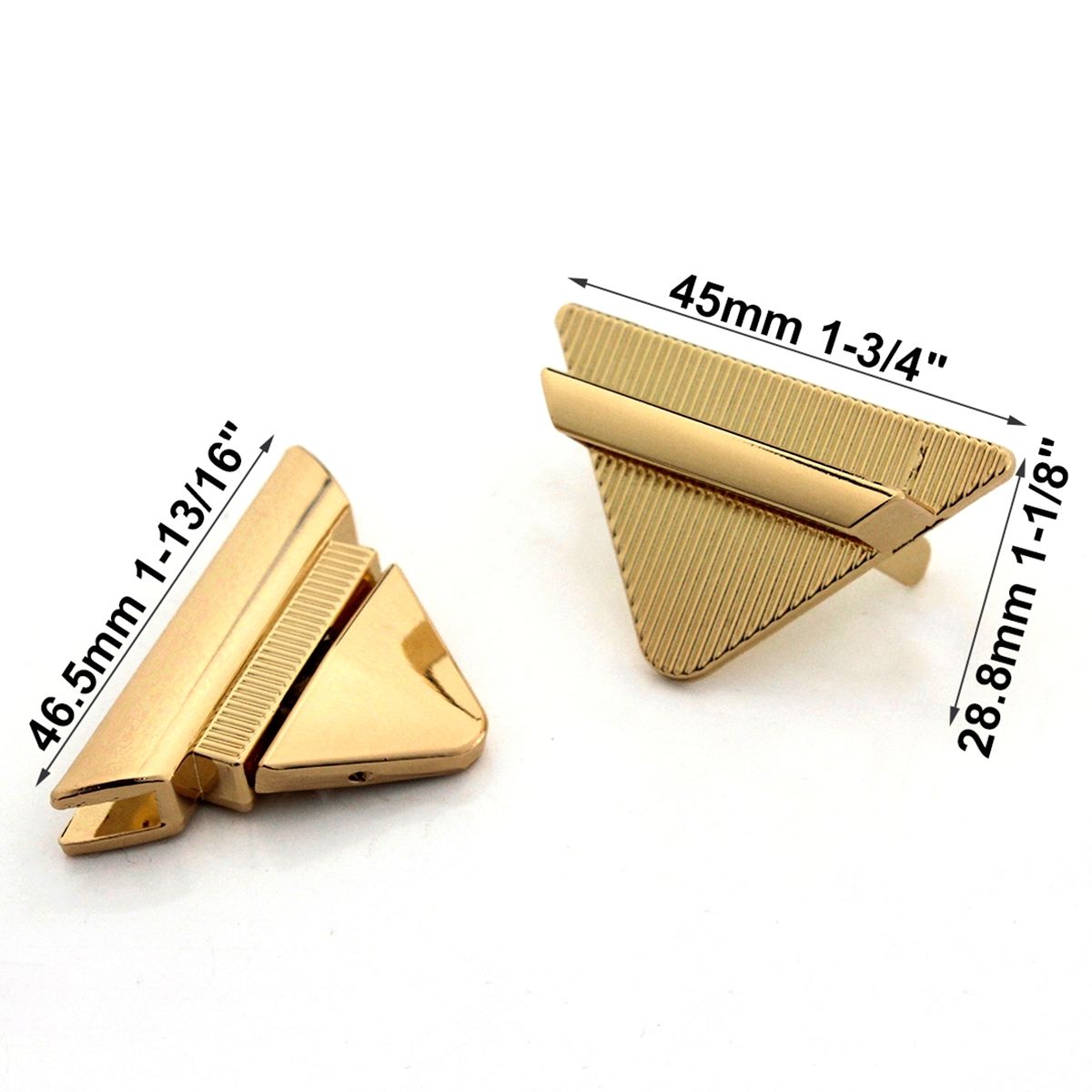 Triangle Push, Press Bag, Purse Lock, Tongue Lock Design, Briefcase Lock