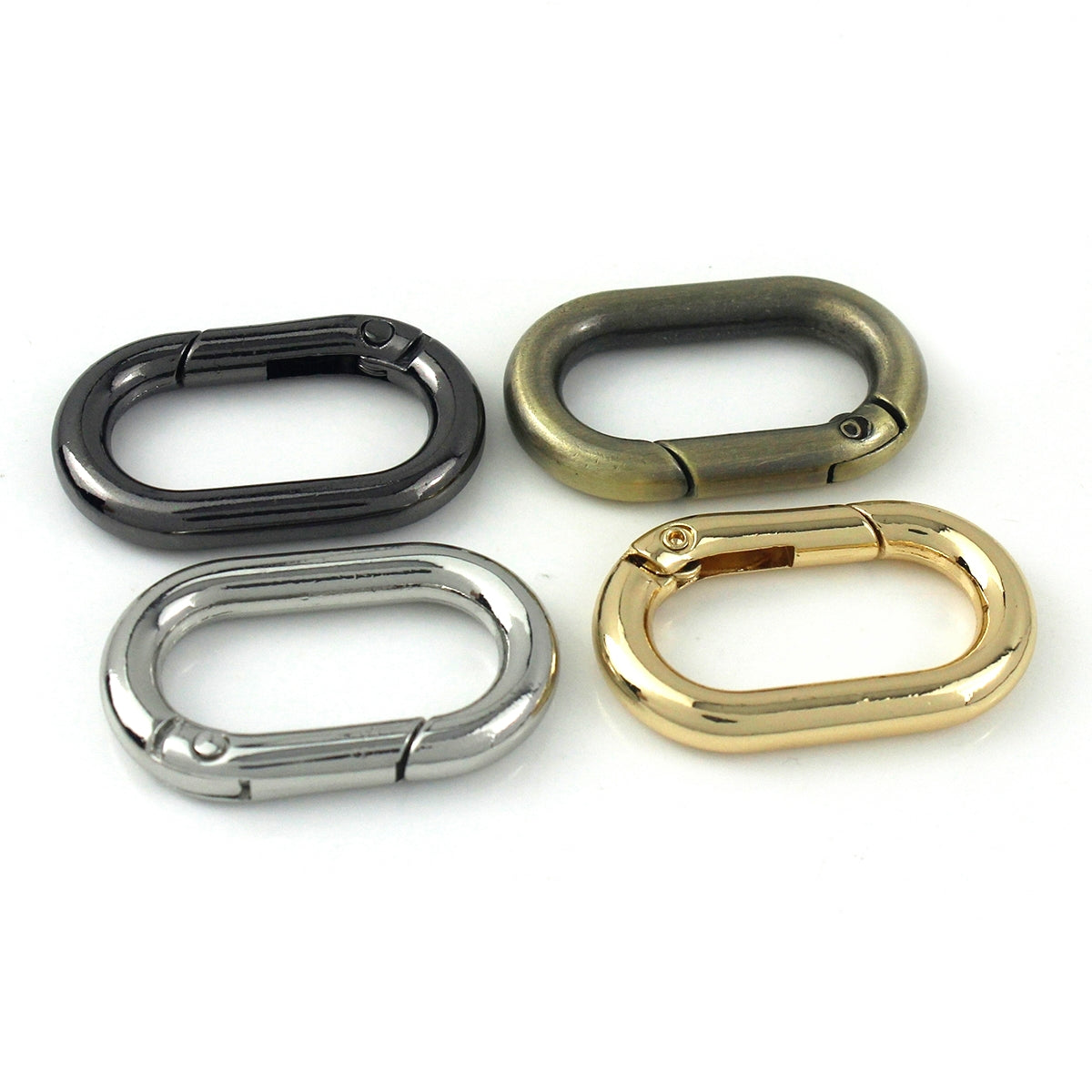 Alloy Spring Gate Clasp Oval O ring, Opening Ring 25mm