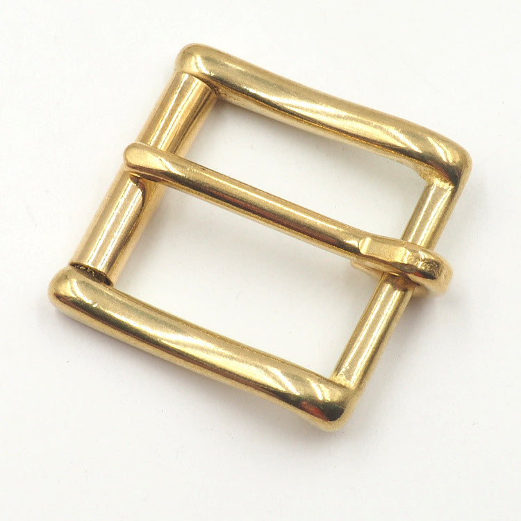 Solid Brass Single Pin Roller Heel Bar Buckle, 13mm - 38mm