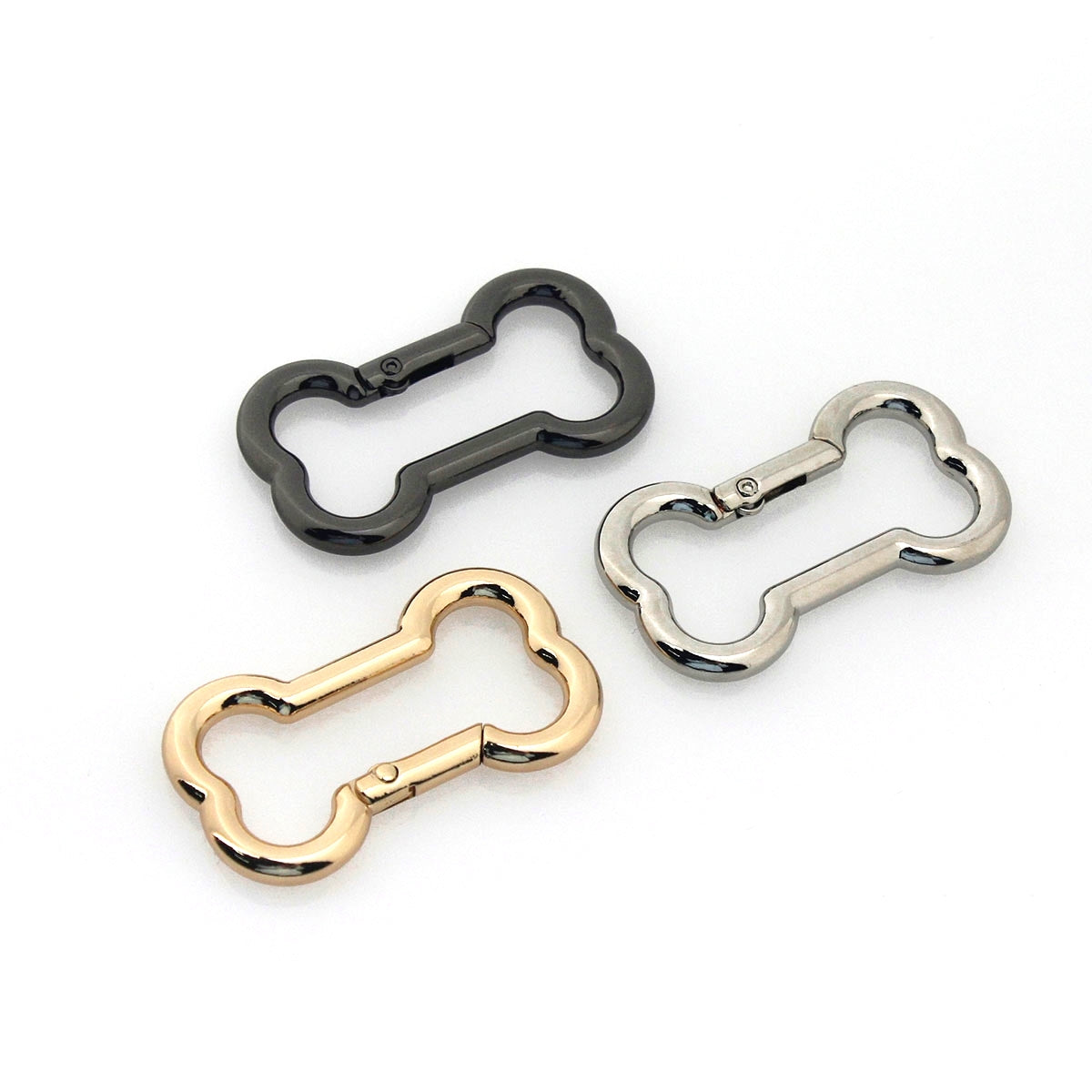 Bone Shape Alloy Spring Gate Clasp O ring, Opening Ring