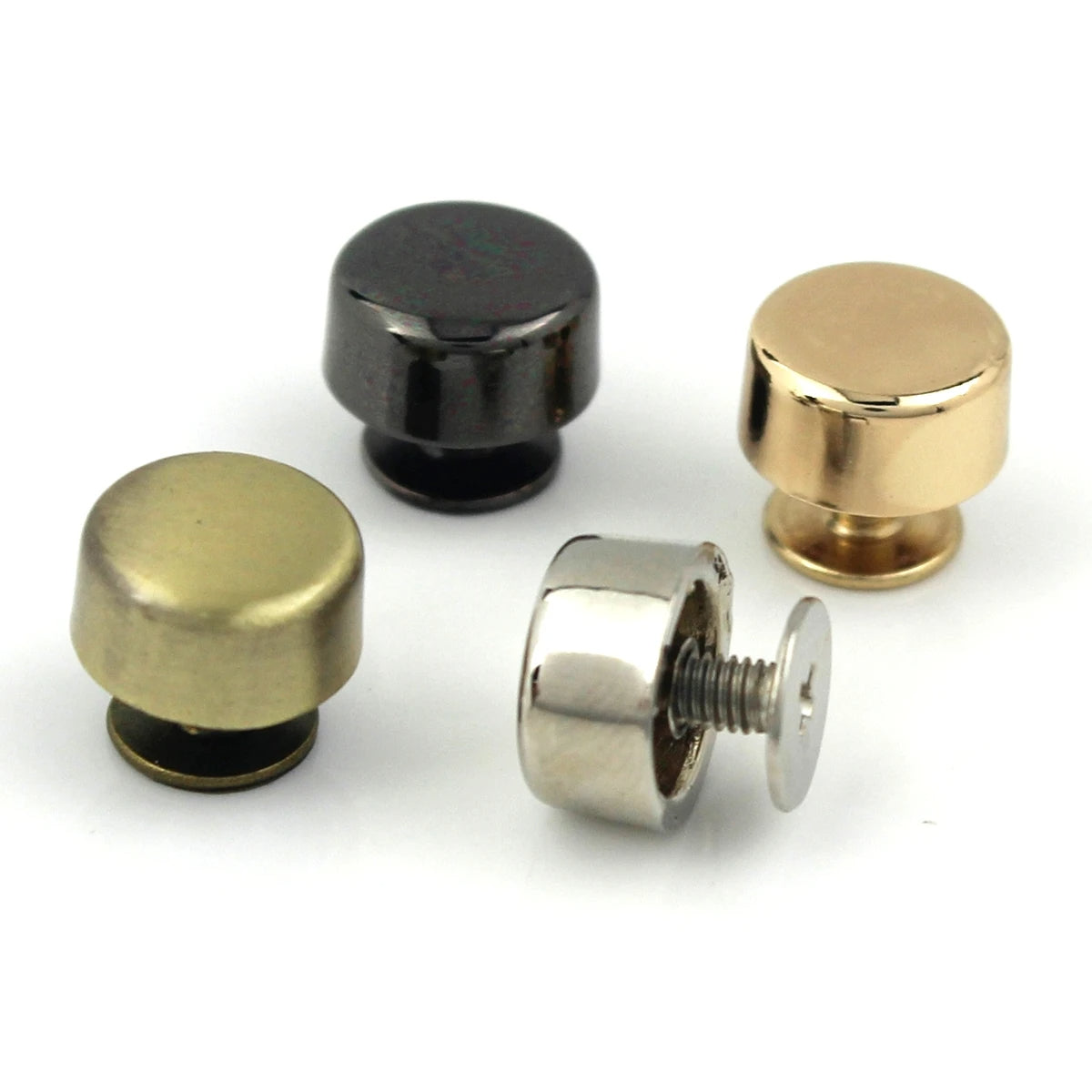 Round Alloy Bag Feet 10mm, Screw Back Rivet