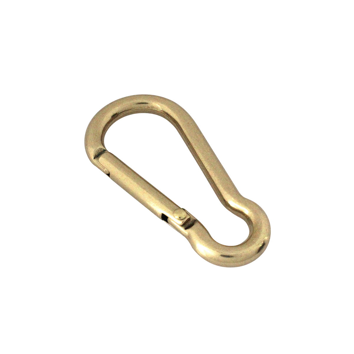 Carabiner Hook Solid Brass, Push Gate Clasp