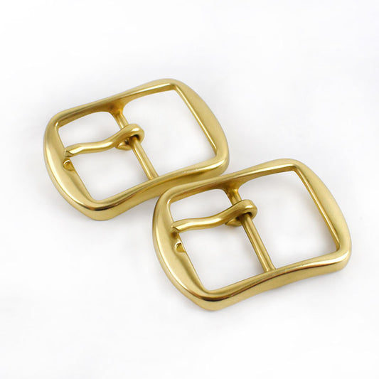 40mm Solid Brass Rectangle Center Bar Belt Buckle