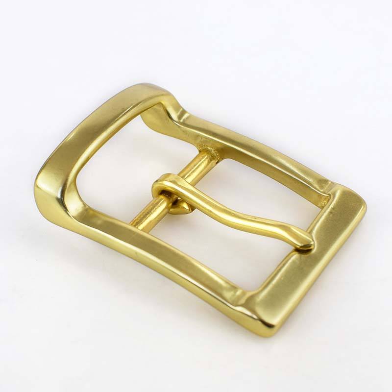 40mm Solid Brass Rectangle Center Bar Belt Buckle