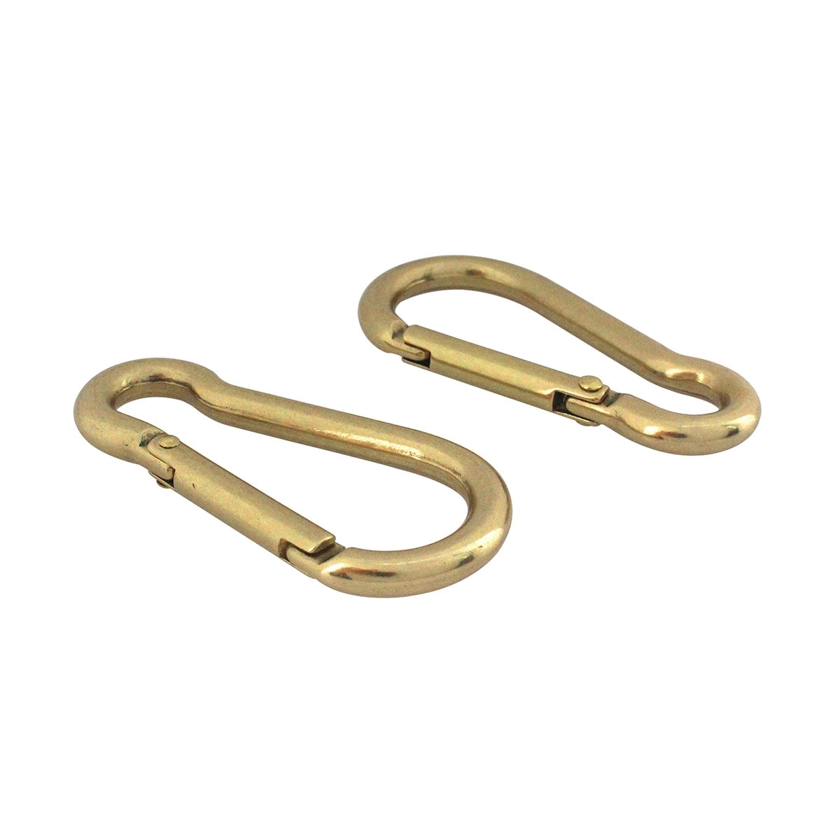 Carabiner Hook Solid Brass, Push Gate Clasp