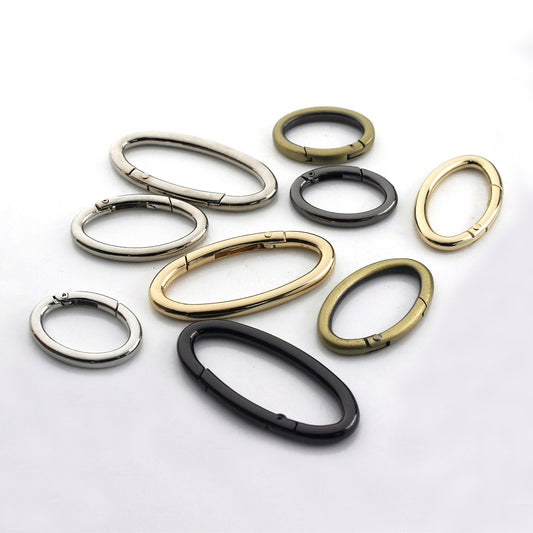 Alloy Spring Gate Clasp Oval O ring, Opening Ring