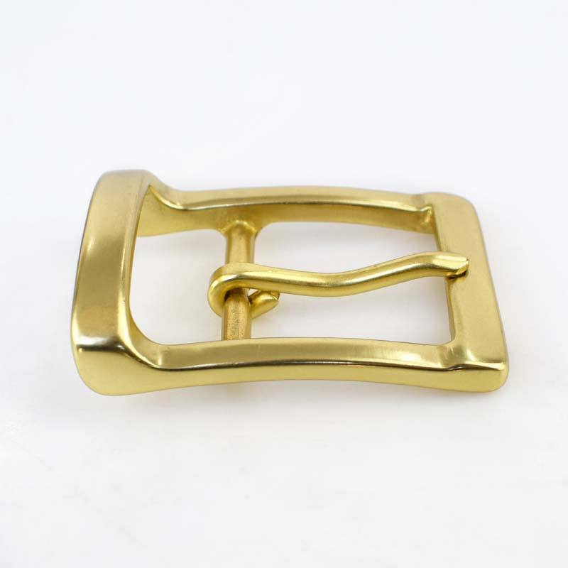 40mm Solid Brass Rectangle Center Bar Belt Buckle