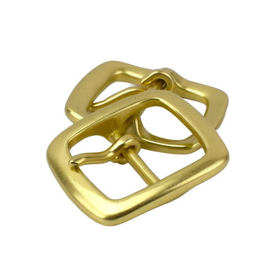 35mm Solid Brass Center Bar  Belt Buckle