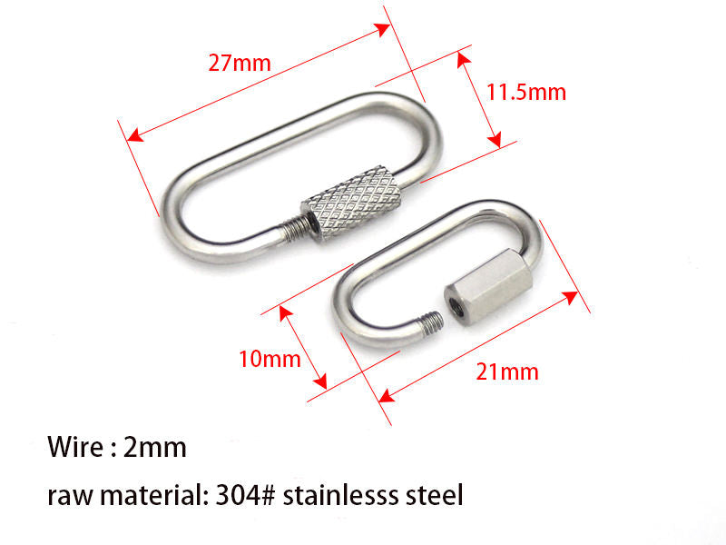 Oval Locking Ring, Stainless Steel