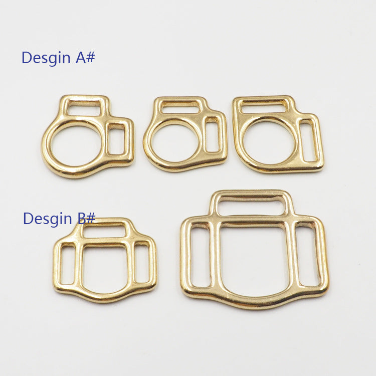 2 Pcs Solid Brass Halter Loops, Brass Halter Square, Horse Halter Buckle