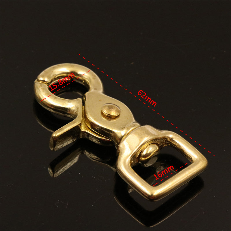 Brass Trigger Snap Hook, Square Eye Snap