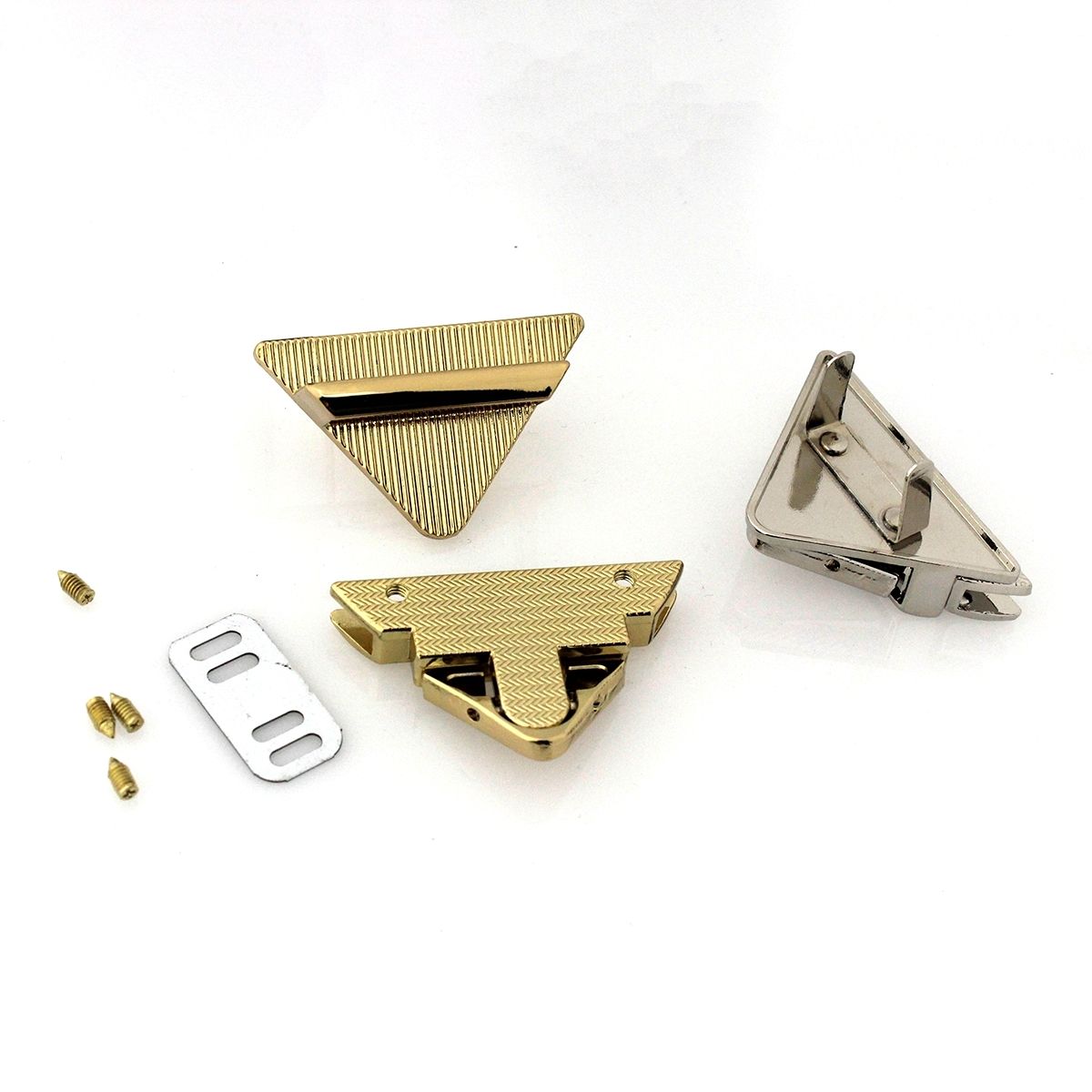 Triangle Push, Press Bag, Purse Lock, Tongue Lock Design, Briefcase Lock