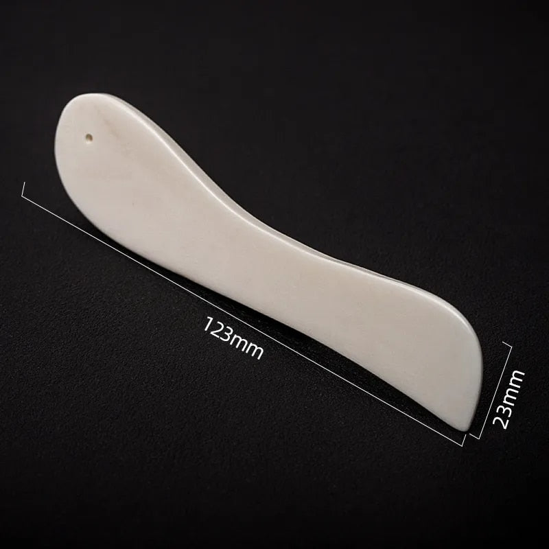 Rounded Shape Genuine Ox Bone Folder for Leather and Paper Craft