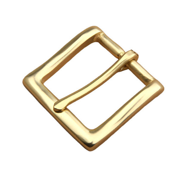 38mm Solid Brass Heel Bar Roller Belt Buckle