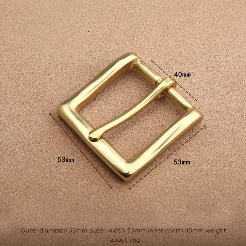 38mm Solid Brass Heel Bar Roller Belt Buckle