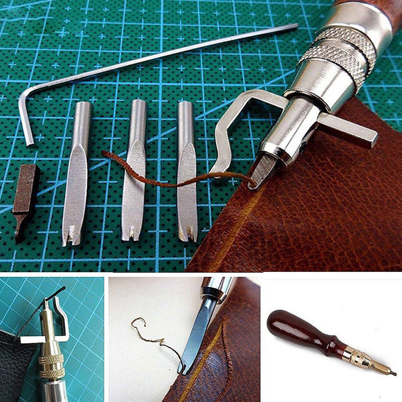 7 in 1 Adjustable Leather Craft Stitching Groover and Beveler