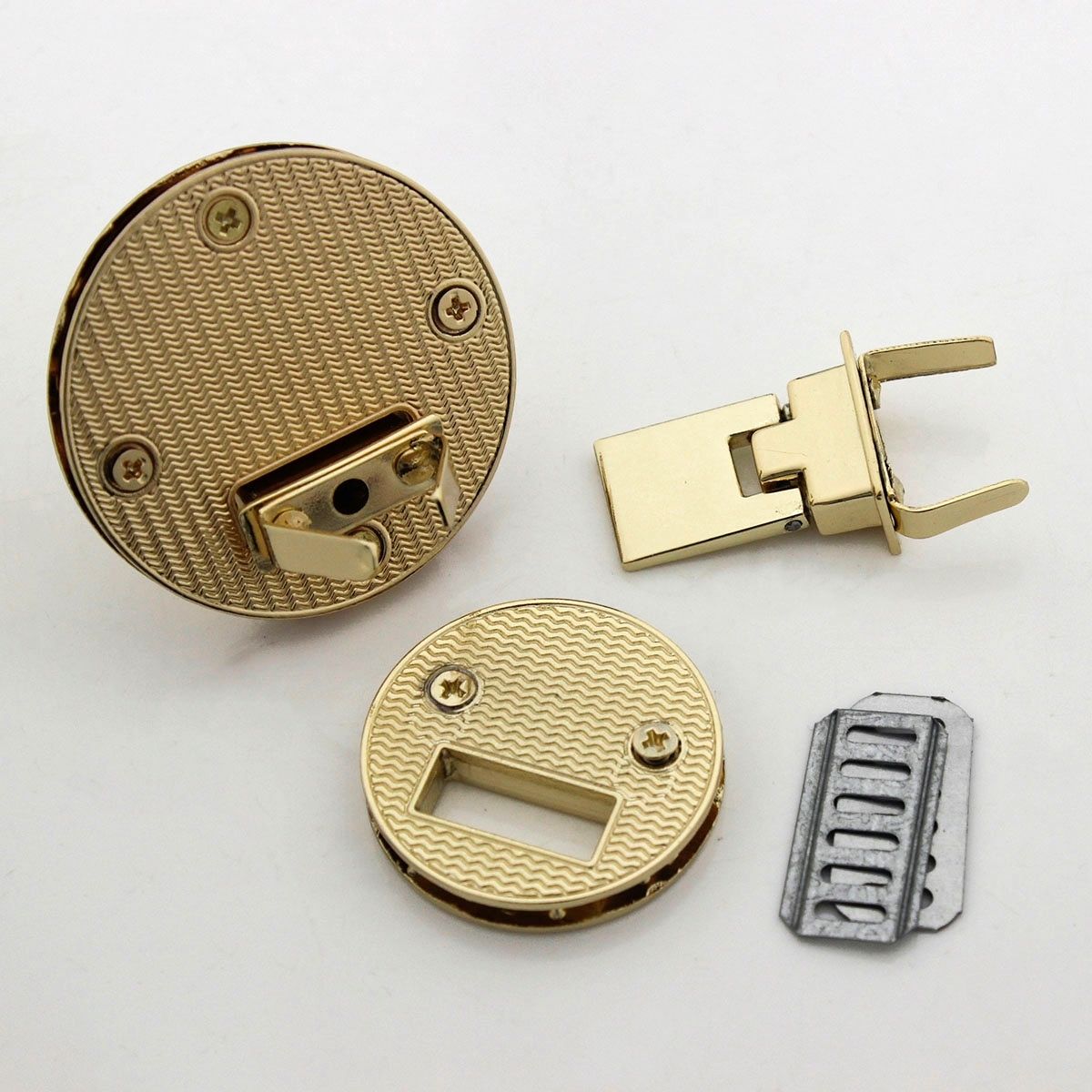 Round Flip Lock, Purse Lock, Lock for Bags, Purses, Clutches, Briefcases