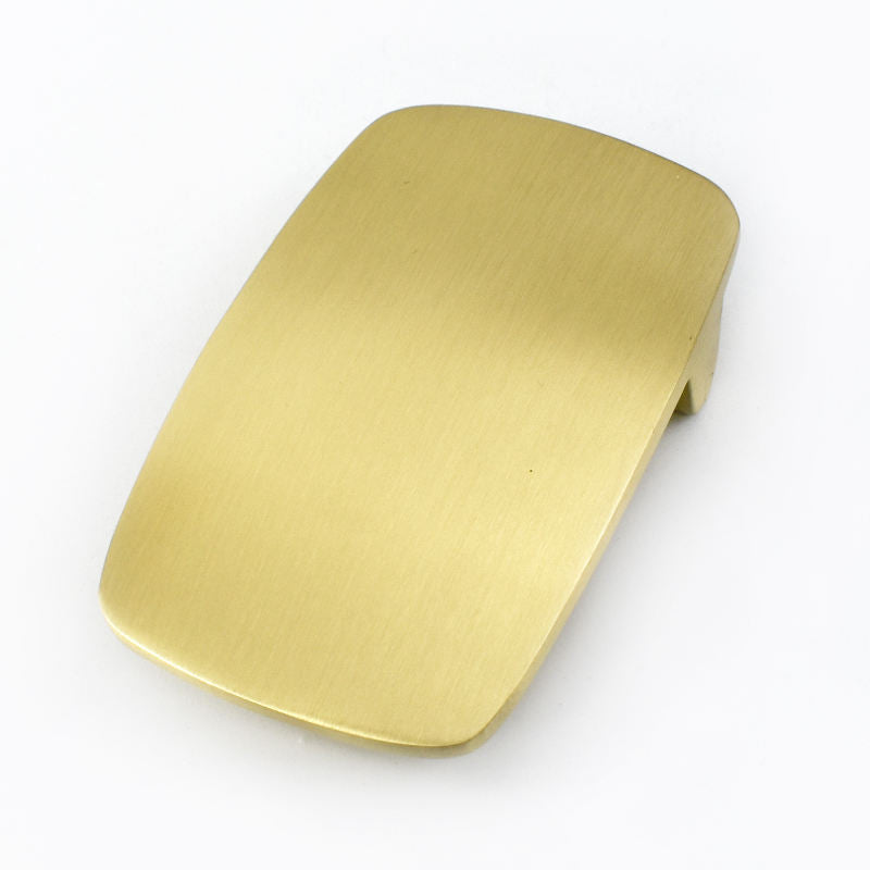 Smooth Plain Solid Brass Belt Buckle