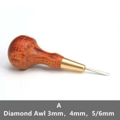 Diamond and Round Point Sewing Awl, Sewing Awl for Leather