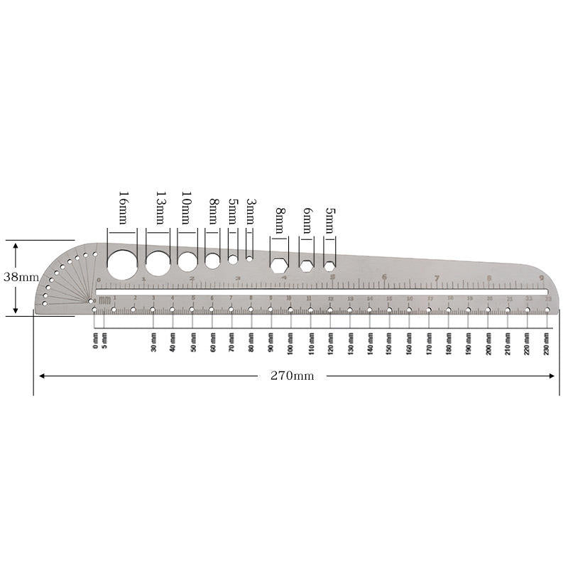 Multifunction Geometric Craft Ruler