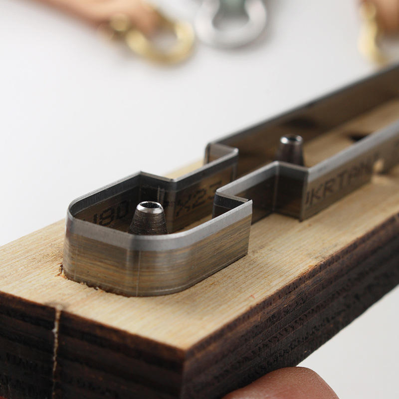 Leather Key Fob, Keychain Tab Cutting Dies with Wood Frame