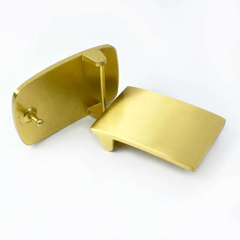 Smooth Plain Solid Brass Belt Buckle