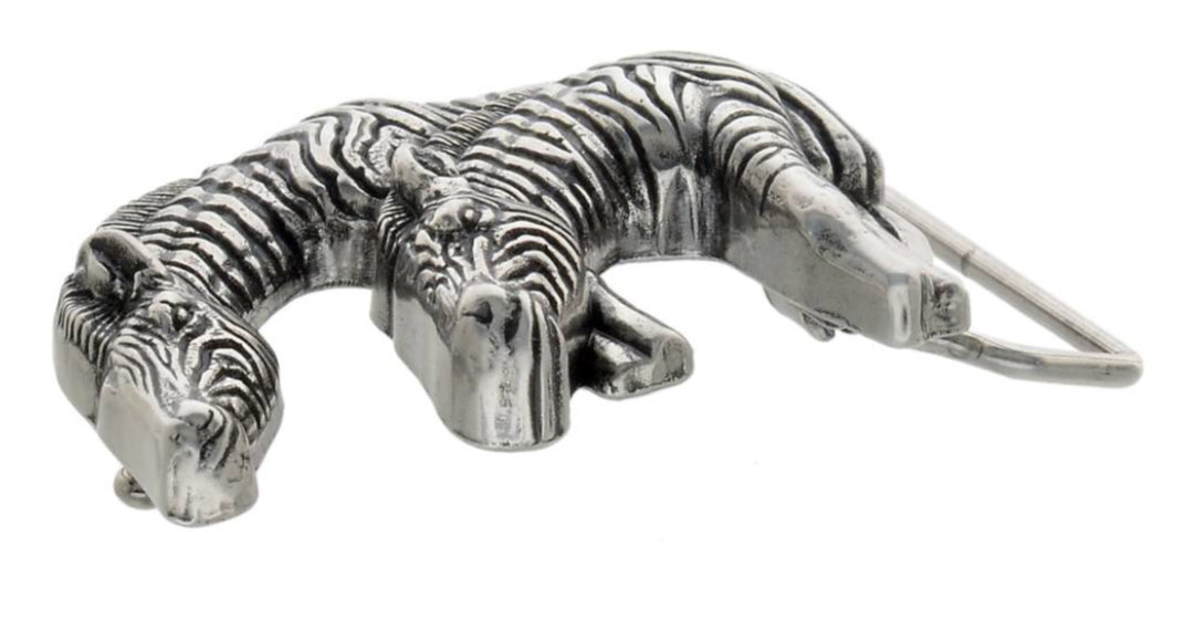 Zebra Design 3-D Trophy Belt Buckle