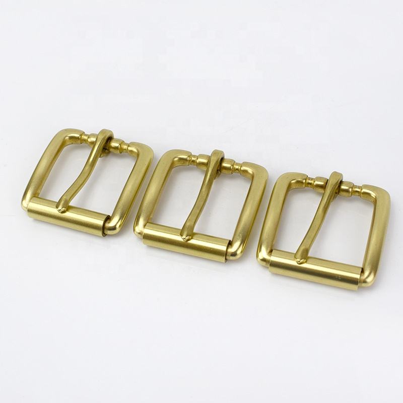 38mm Solid Brass Heel Bar Roller Belt Buckle