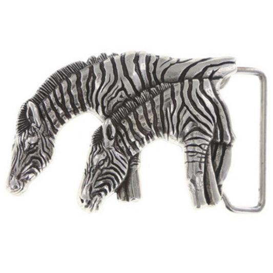 Zebra Design 3-D Trophy Belt Buckle