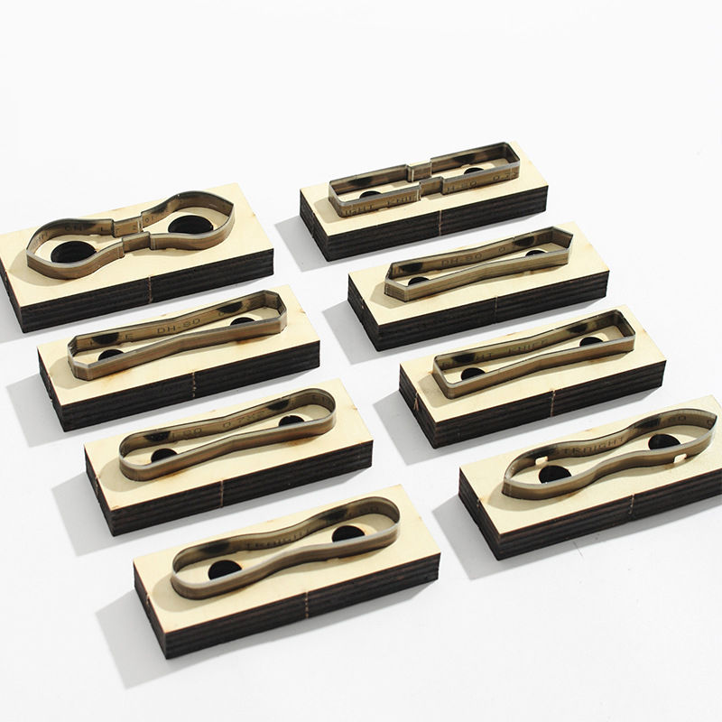 Zipper Tab, Puller Cutting Dies with Wood Frame