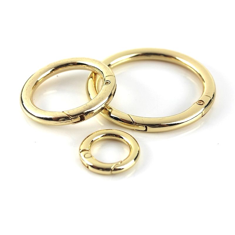 10pcs Alloy Spring Gate Clasp O ring, Opening Ring 10mm - 50mm