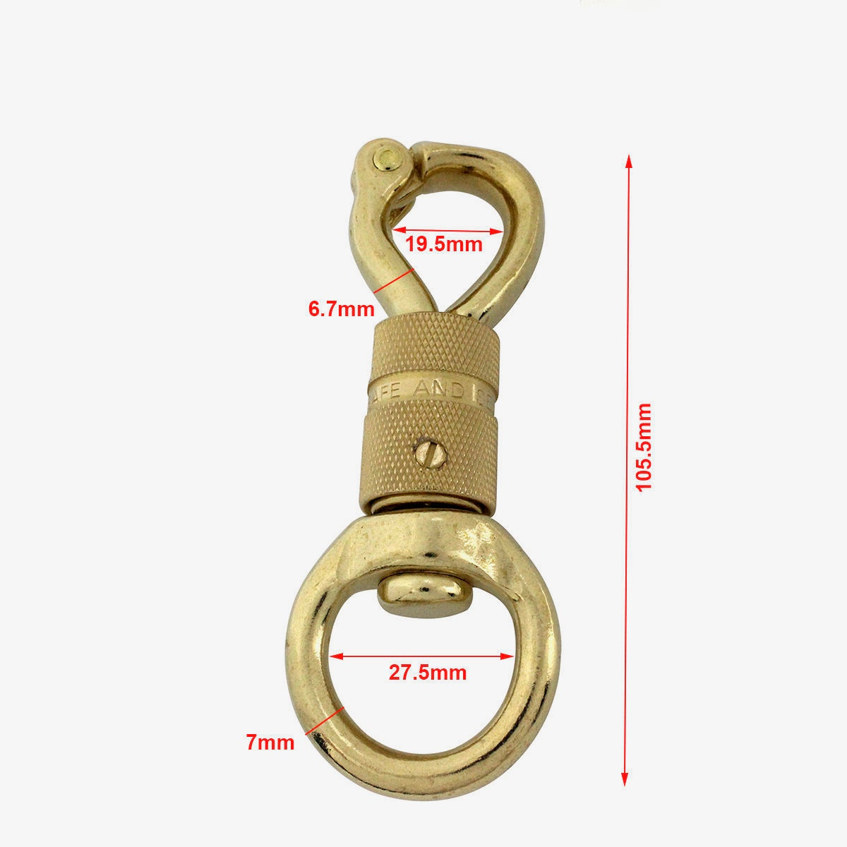 Heavy Duty Solid Brass Quick Release, Halter Snap, Horse Lead Rope Clasp Hook