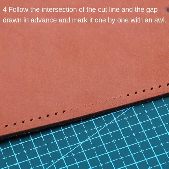 Pricking Iron Spacing Adjustment Template, Acrylic for Equal Spacing of Hand Stitching