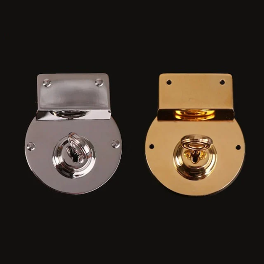 Stainless Steel Round Dulles Style Lock for Leather Goods