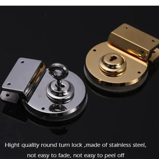 Stainless Steel Round Dulles Style Lock for Leather Goods