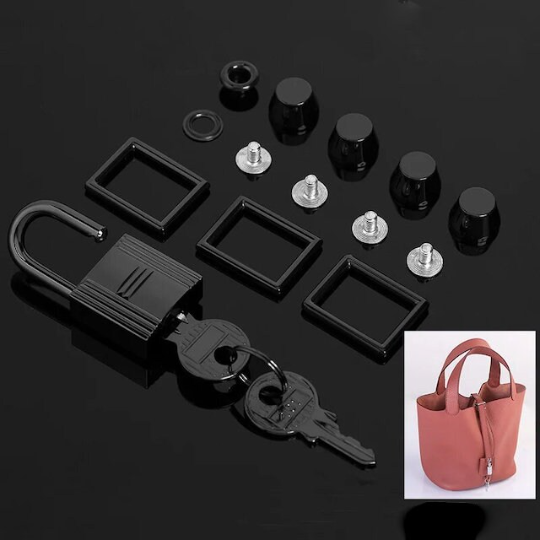 Stainless Steel Bag Hardware Set, European Style Luxury Leather Goods