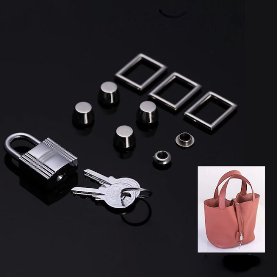 Stainless Steel Bag Hardware Set, European Style Luxury Leather Goods