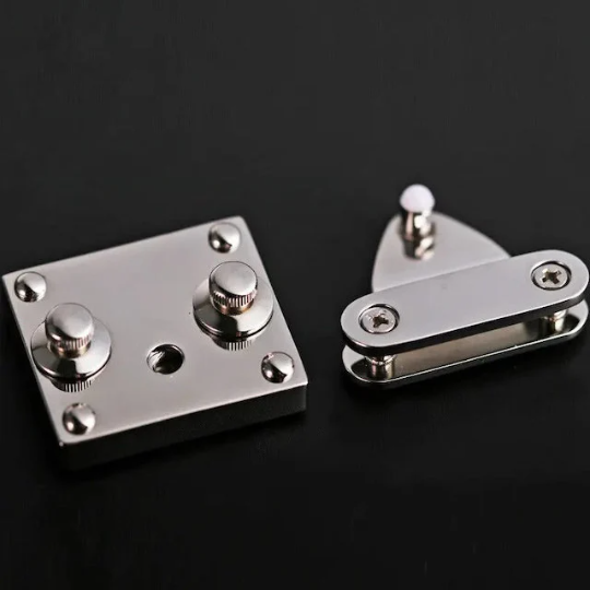 Stainless Steel Square Squeeze Lock for Leather Goods